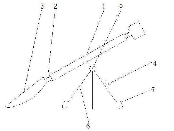 煤礦用便攜式鐵鍬結構圖